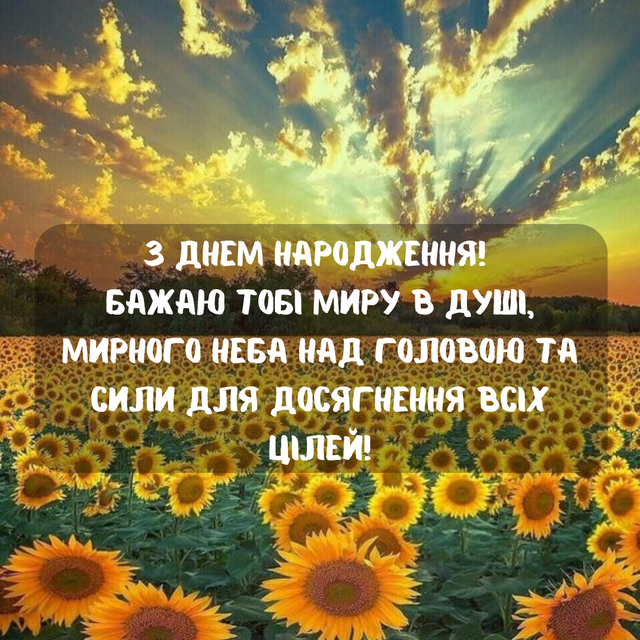 щиро вітаю з днем народження мирного неба
