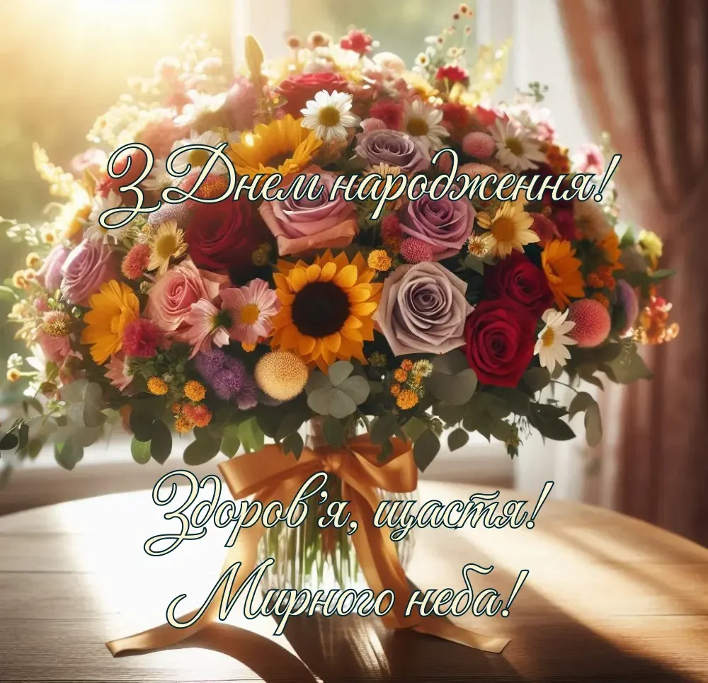 вітання з днем народження для жінки