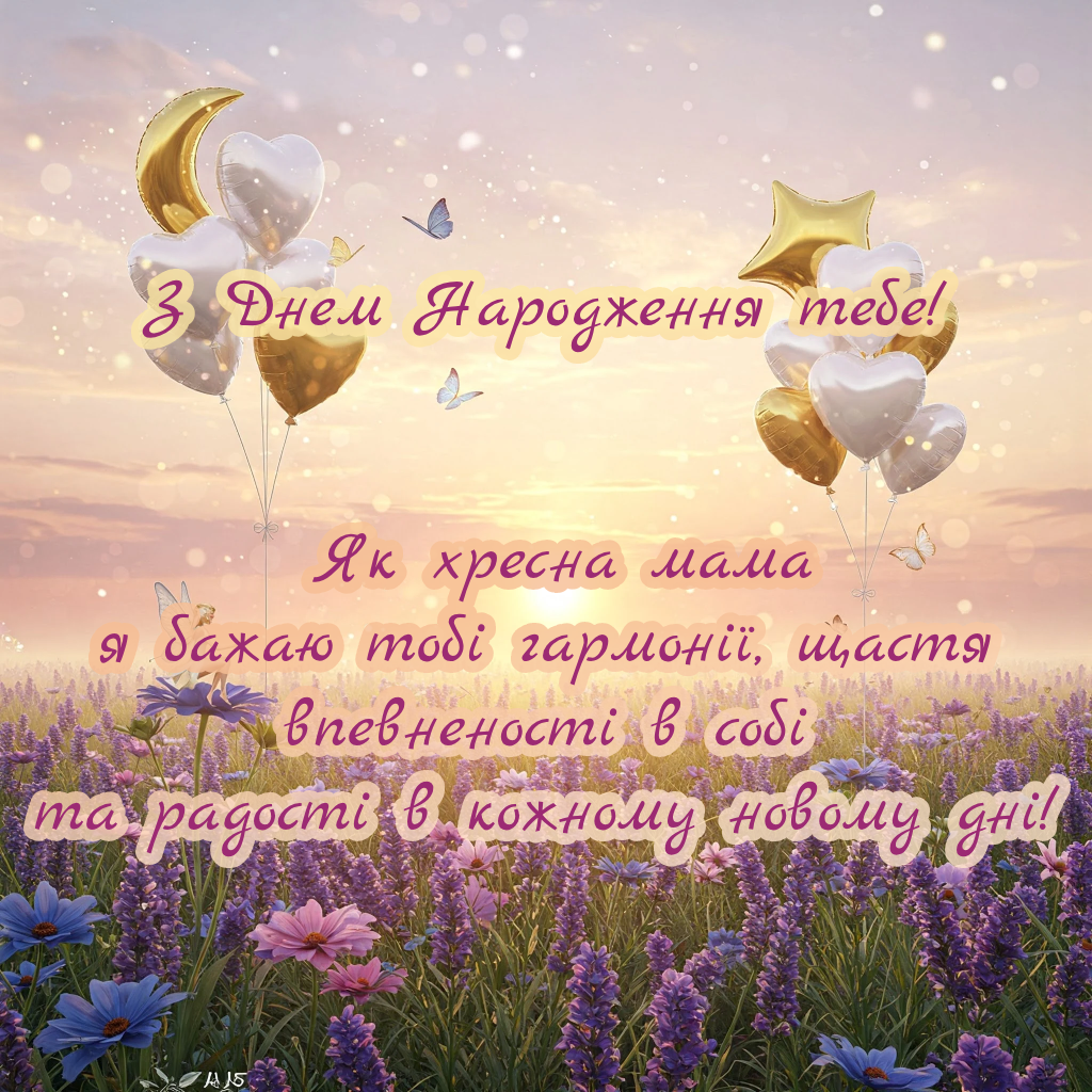 вітання з днем народження похресниці